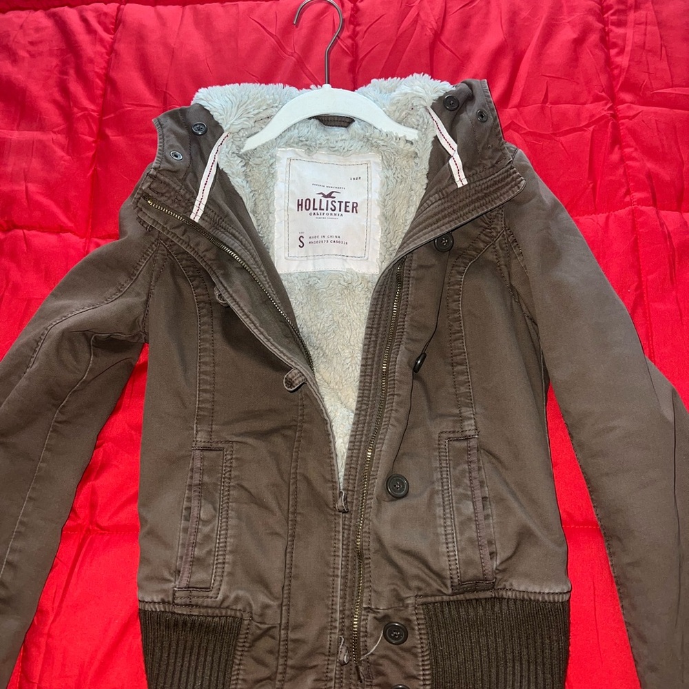 Y2K Hollister Chocolate Brown Hooded Jacket